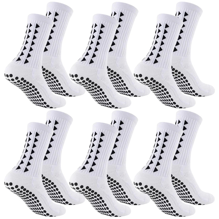 ShinArmor 6 Pairs Grip Football Sport Socks