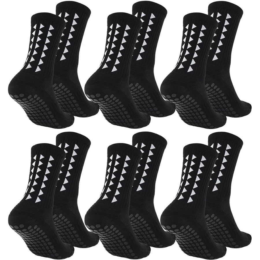 ShinArmor 6 Pairs Grip Football Sport Socks