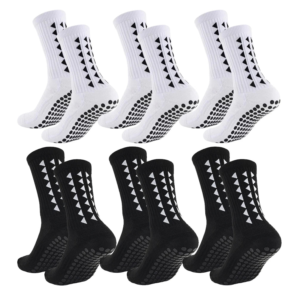 ShinArmor 6 Pairs Grip Football Sport Socks