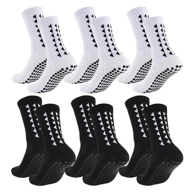 ShinArmor 6 Pairs Grip Football Sport Socks