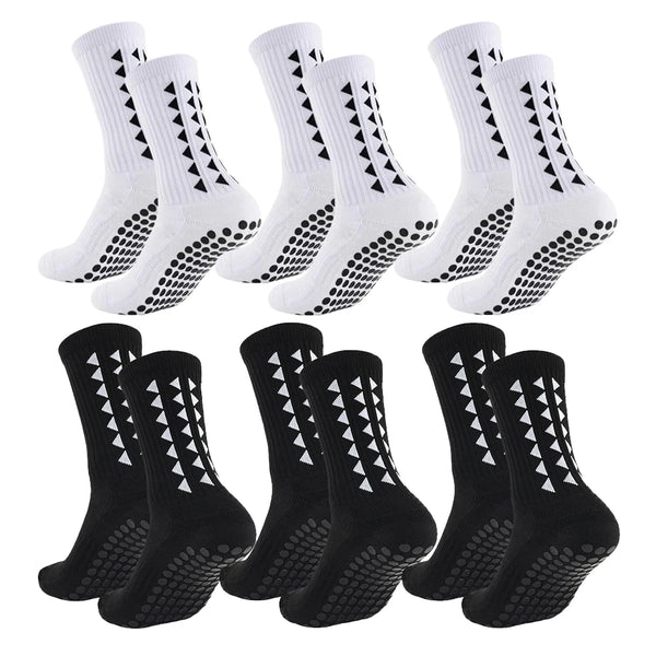 ShinArmor 6 Pairs Grip Football Sport Socks